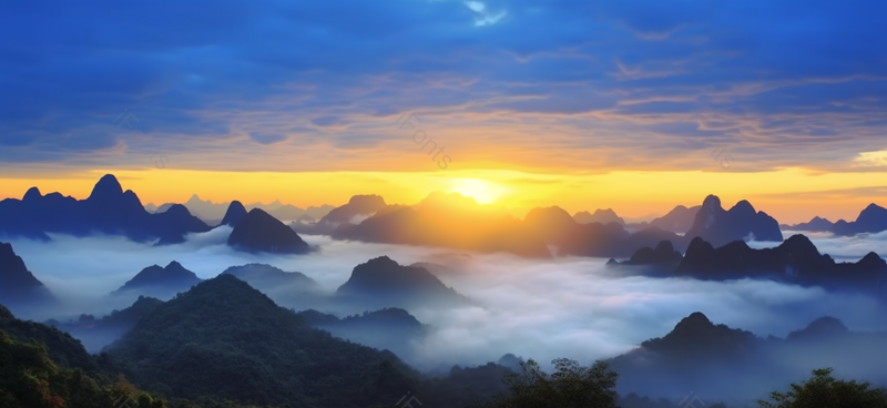大山烟雾缭绕大自然实拍摄影图,高清,摄影图,摄影图片,图片大全,摄影图免费下载